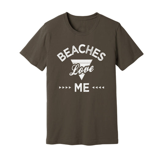 Men's Jersey TShirt (Beaches Love Me T-shirt) - Premium design Tshirt from AA Des Gins - Just $17! Shop now at AA Des Gins